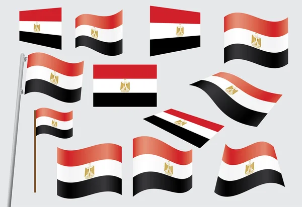 Vlajka Egypta — Stockový vektor