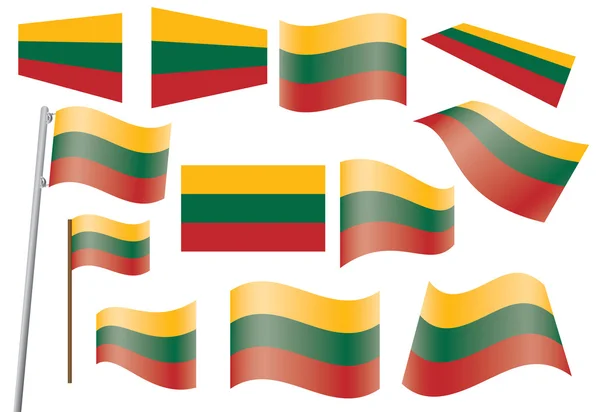 Bandiera della lituania — Vettoriale Stock