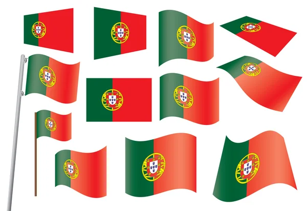 Vlag van portugal — Stockvector