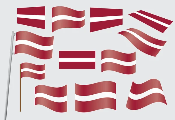 Флаг Латвии — стоковый вектор