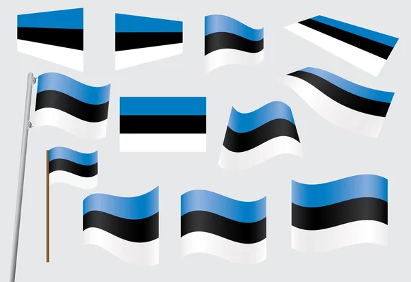 에스토니아의 국기 — 스톡 벡터