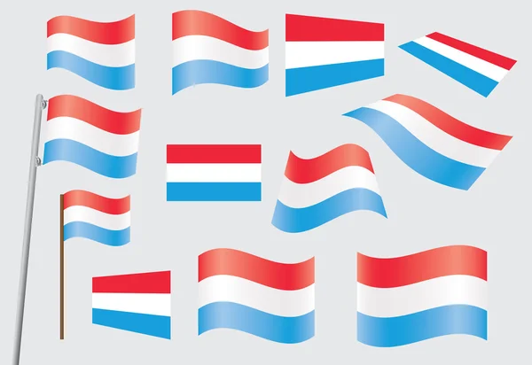 Flagge Luxemburgs — Stockvektor