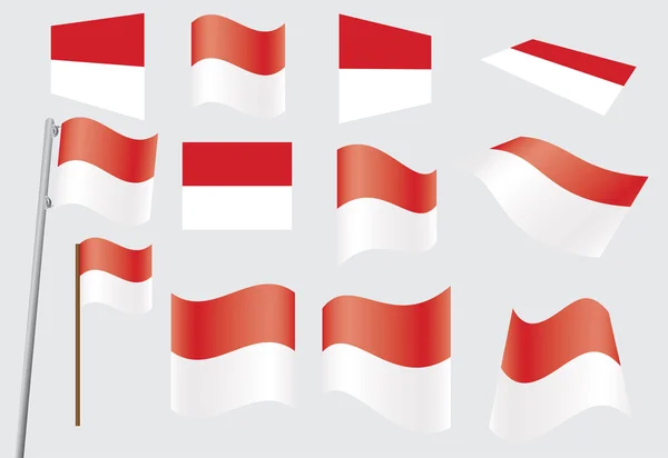 Bandiera di Monaco — Vettoriale Stock