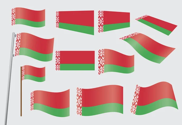 Bandiera della Bielorussia — Vettoriale Stock