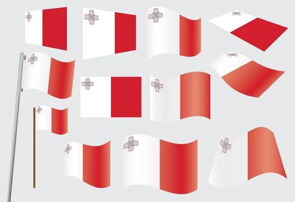 Flagge von Malta — Stockvektor