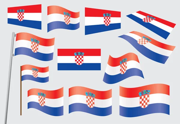 Vlajka Chorvatska — Stockový vektor