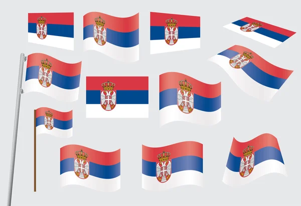 Srbská vlajka — Stockový vektor