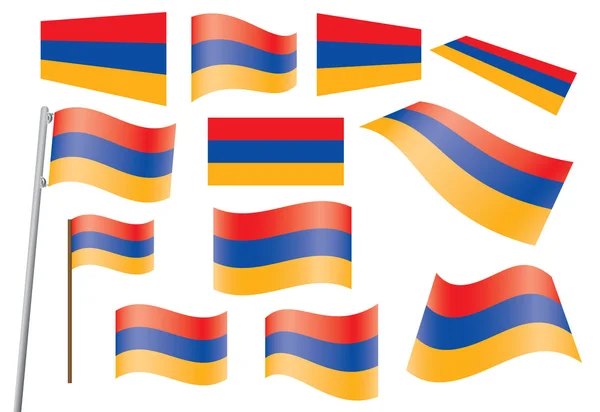 Arménská vlajka — Stockový vektor