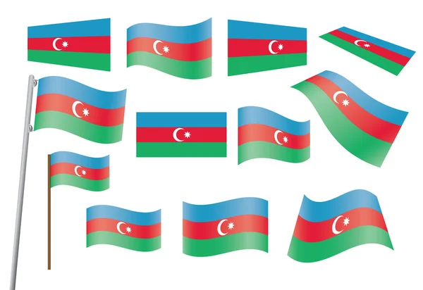 Flagge von Azerbaijan — Stockvektor