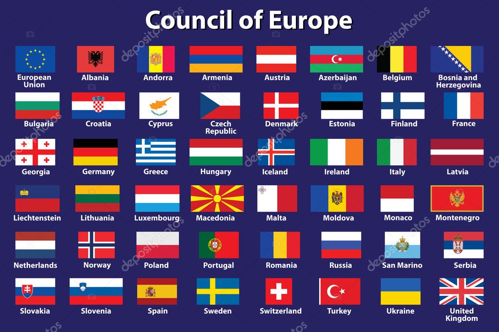 raad van europa vlaggen — stockvector © romantiche #11641134