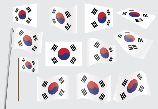 한국의 국기 — 스톡 벡터