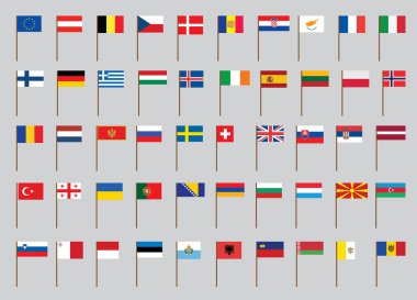 European flags clipart