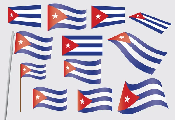 Drapeau de Cuba — Image vectorielle