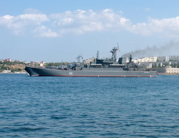 Sebastopol Ucrânia Julho 2012 Navio Desembarque Novocherkassk Dia Frota Ucraniana — Fotografia de Stock
