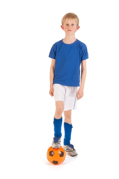 Kleiner Junge als Fußballer — Stockfoto