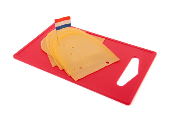 Dutch slices of cheese — Stock Photo, Image