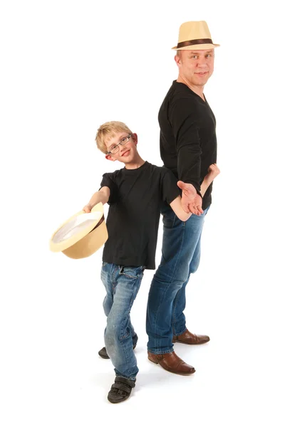 健壮的父亲和儿子 — 图库照片
