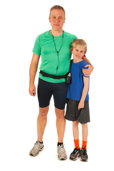 Correndo pai e filho — Fotografia de Stock