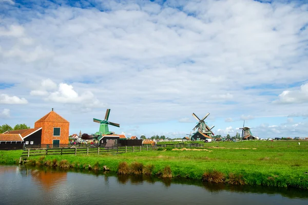 Windmills at the Zaanse schans — Stock Photo, Image