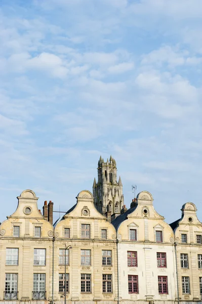 Facades buildings in French Arras — Stock Photo, Image