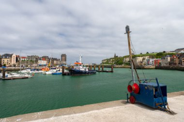 Harbor in Dieppe clipart