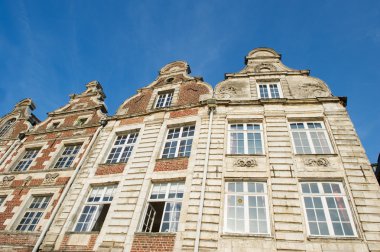Facades buildings in French Arras clipart