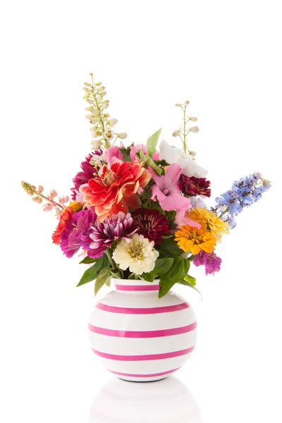 Vase Garten Blumen — Stockfoto