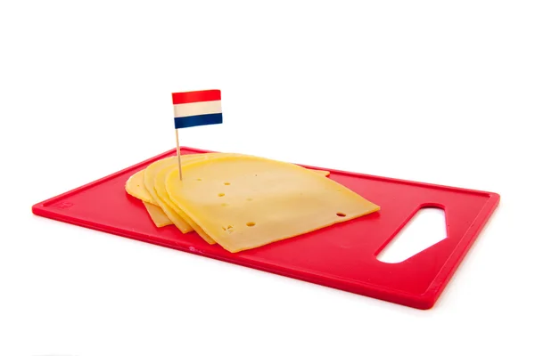 Slices cheese from Holland — Stock Photo, Image