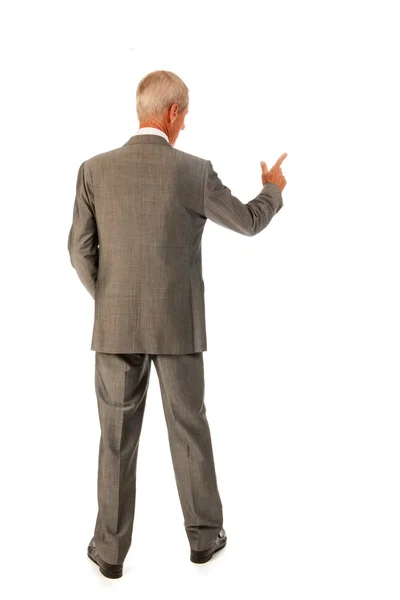 Senior business man giving presentation — Stock Photo, Image