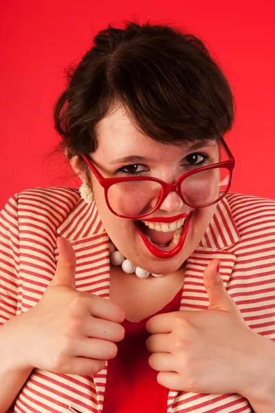 Funny thumbs up — Stock Photo, Image
