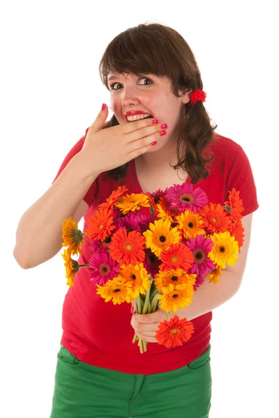 Obtendo flores coloridas — Fotografia de Stock