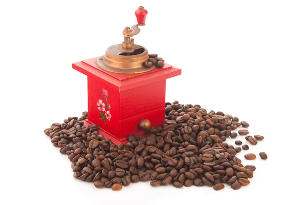 Moedor de café vermelho — Fotografia de Stock