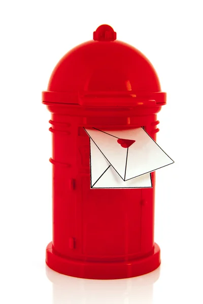 Κόκκινο ταχυδρομική θυρίδα — Φωτογραφία Αρχείου