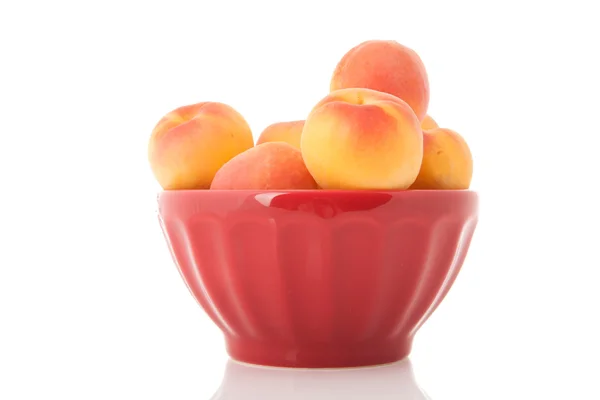 Bowl fresh apricots — Stock Photo, Image