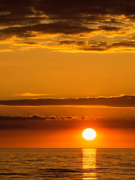 Solnedgang på Østersjøkysten . – stockfoto
