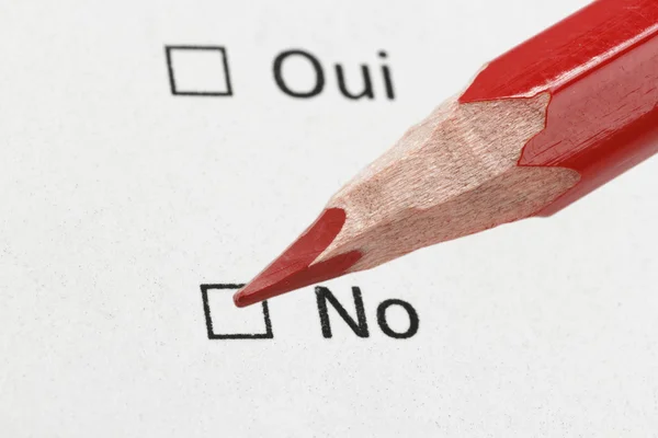 French questionnaire yes or not — Stock Photo, Image