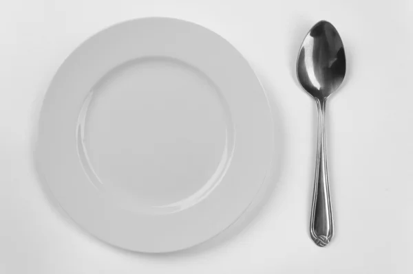접시와 숟가락 — 스톡 사진