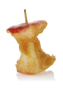 Red apple core clipart