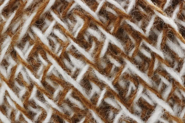 Ball of brown white yarn — Stock Photo, Image