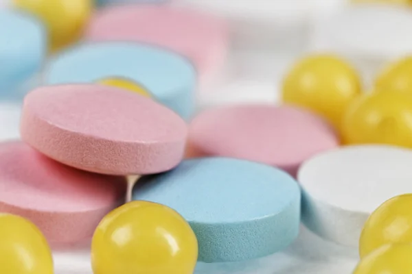 Colorful pills macro — Stock Photo, Image
