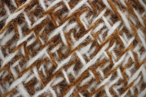 Ball of brown white yarn — Stock Photo, Image