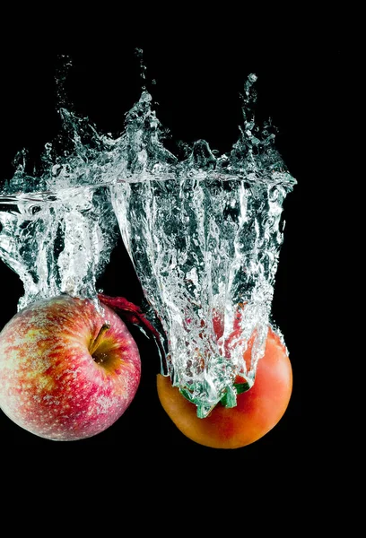 Tomate e maçã — Fotografia de Stock