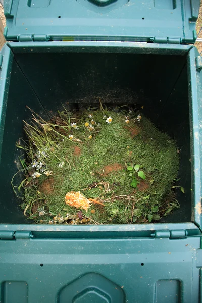 stock image Open composter bin