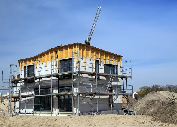 Neues Einfamilienhaus im Bau — Stockfoto
