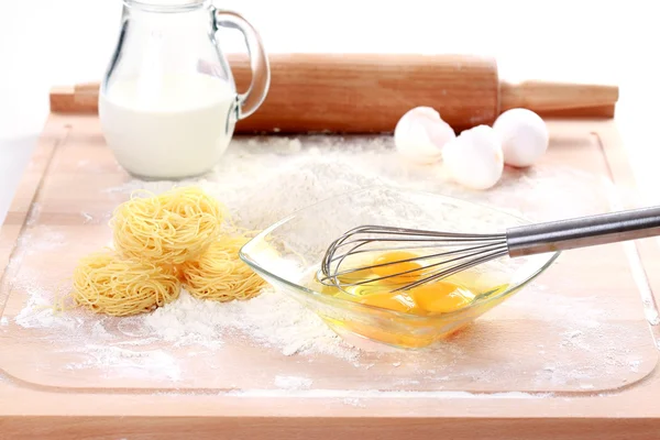 Baking ingredients for pasta and noodles — Stock Photo, Image