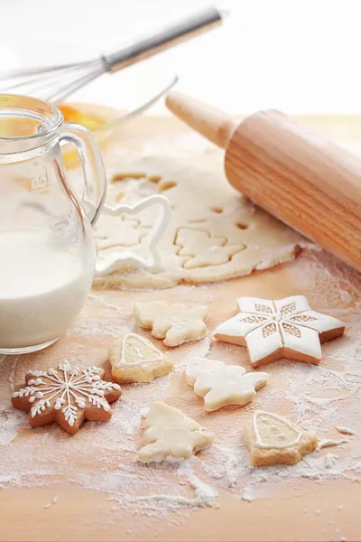 Baking Christmas cookies — Stock fotografie