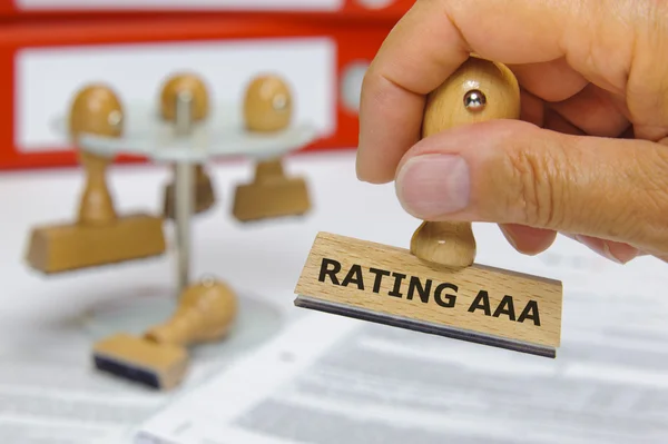 Rating aaa — Stockfoto