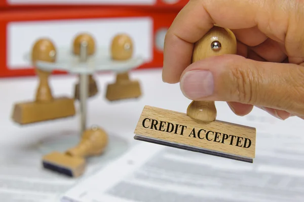 Credit accepted — Stock Photo, Image