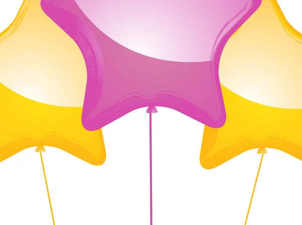 Yıldız şekilli balonlar — Stok Vektör