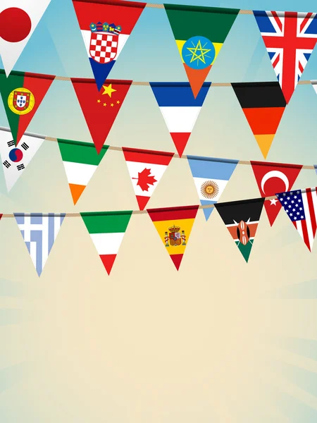 World bunting flags2 — Stock Vector